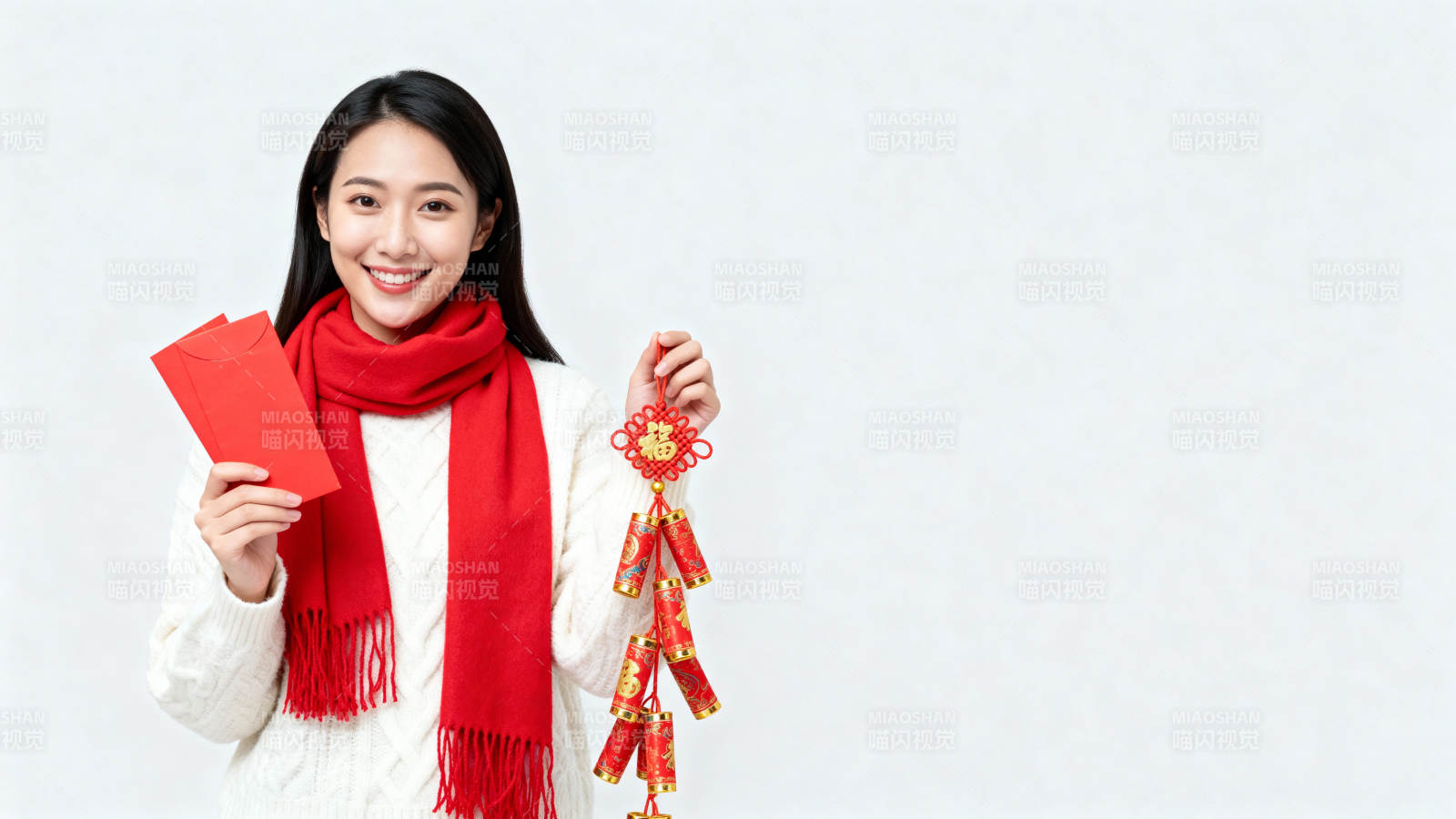 新春喜庆 红福迎春图片