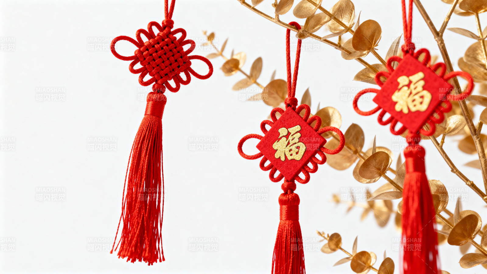 红绳福字挂饰图片