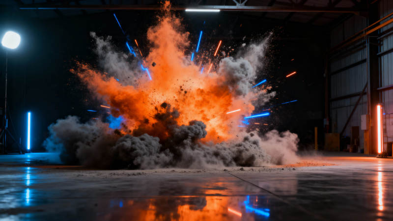 爆炸瞬间 震撼全场图片