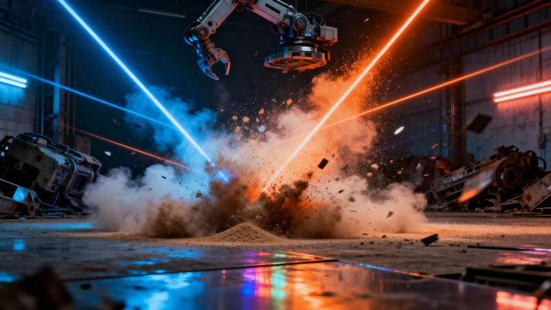 机械臂激光爆破图片
