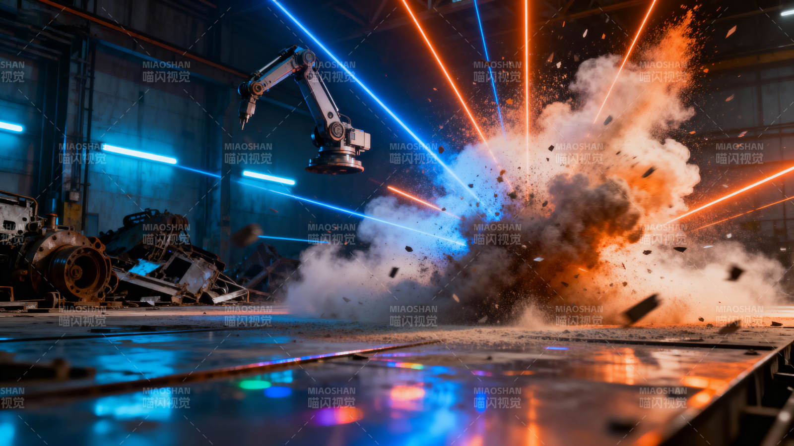 机械臂爆炸瞬间图片