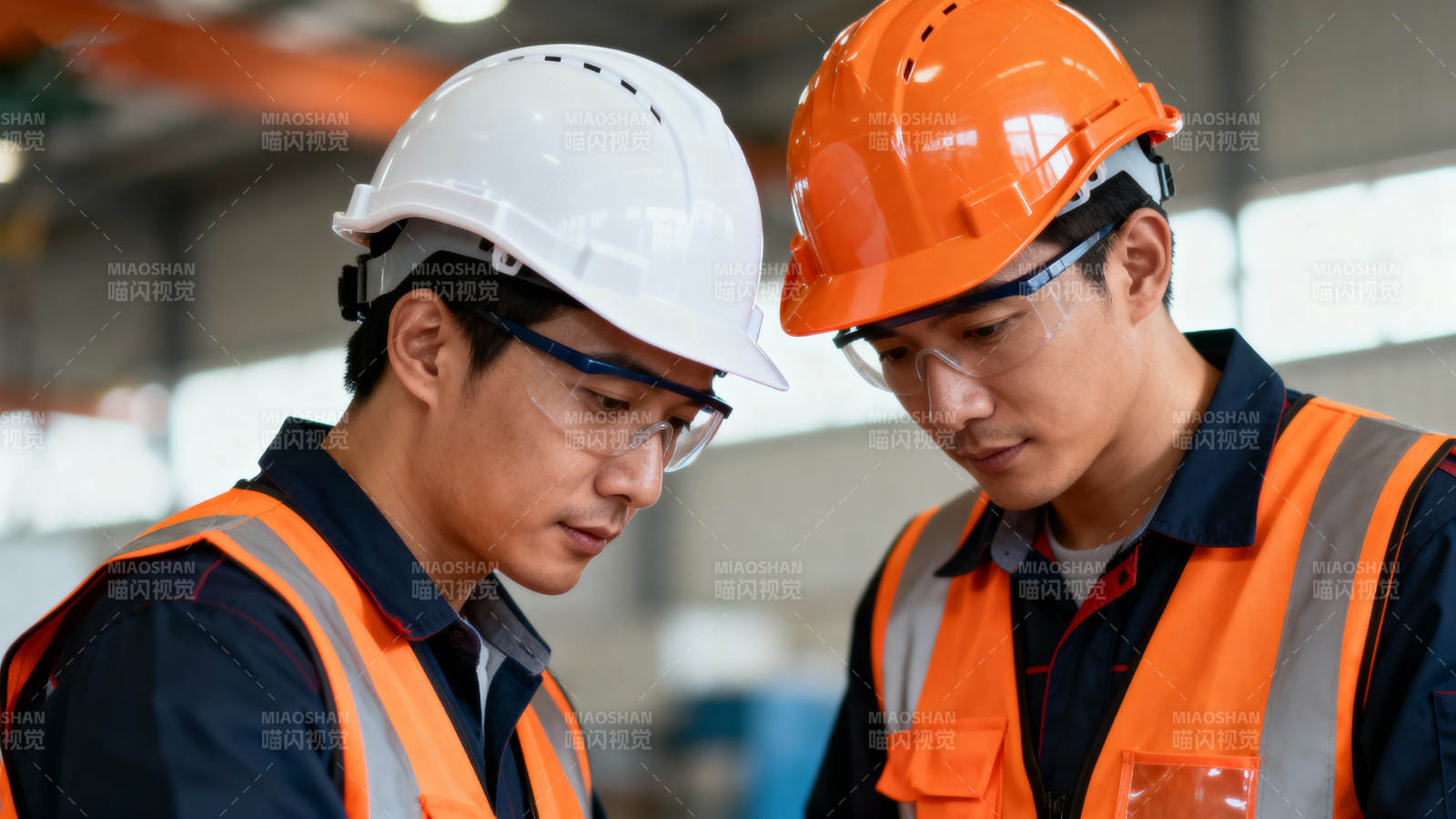 工地上的两位工人图片