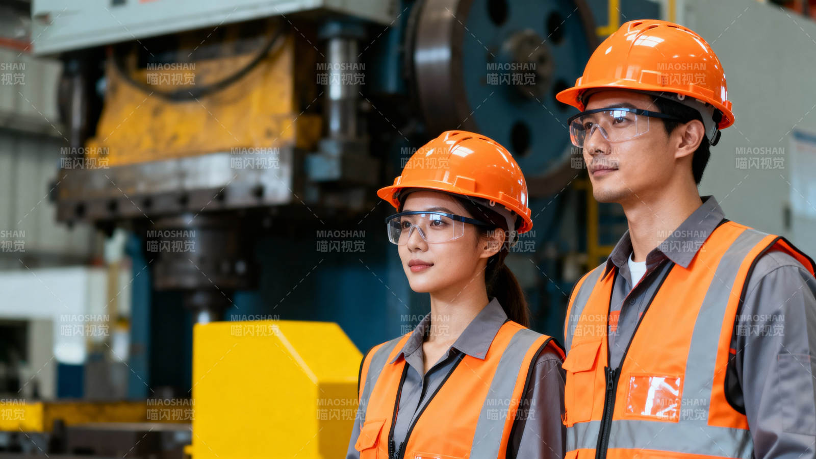 工厂工人专注工作图片