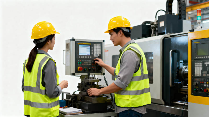 工厂工人操作设备图片