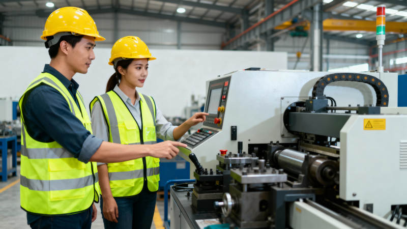 工厂操作员协作作业图片