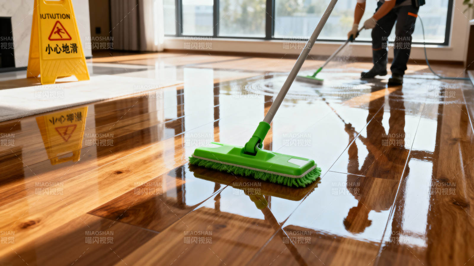 清洁木地板图片