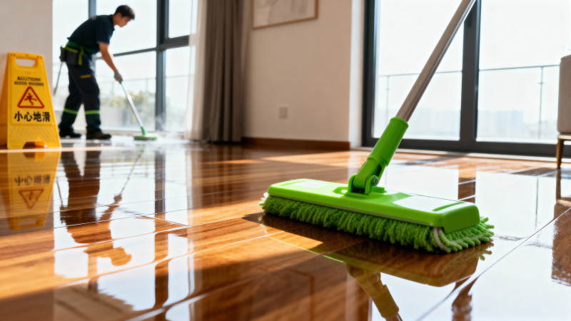 清洁地板 焕然一新图片