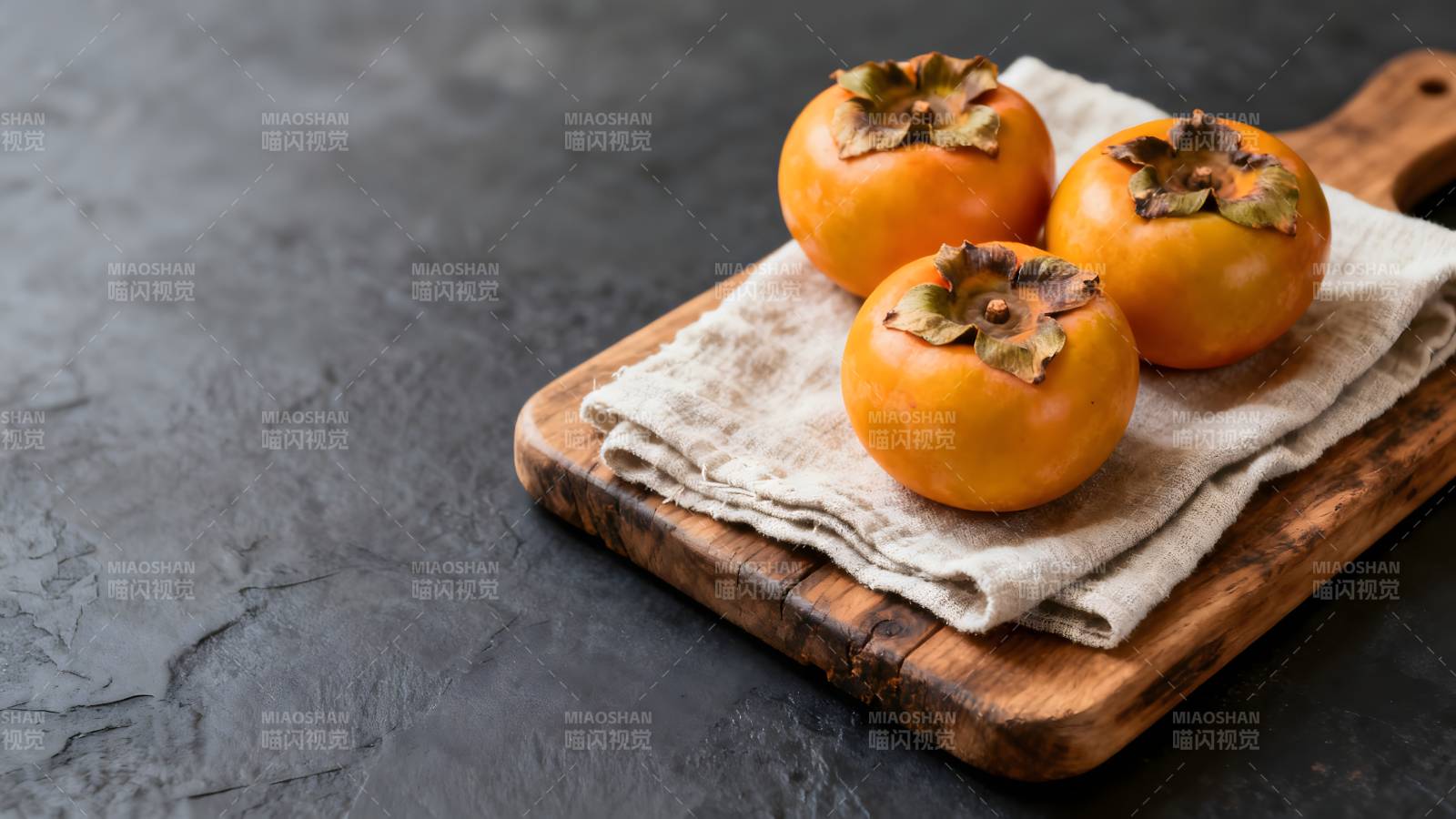 柿子静物图图片