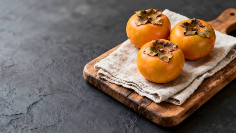 柿子静物图图片