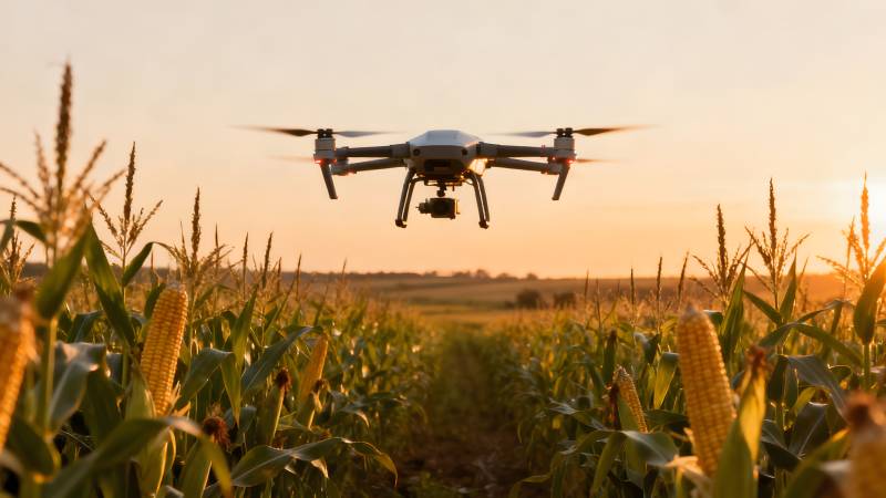 无人机巡田图片