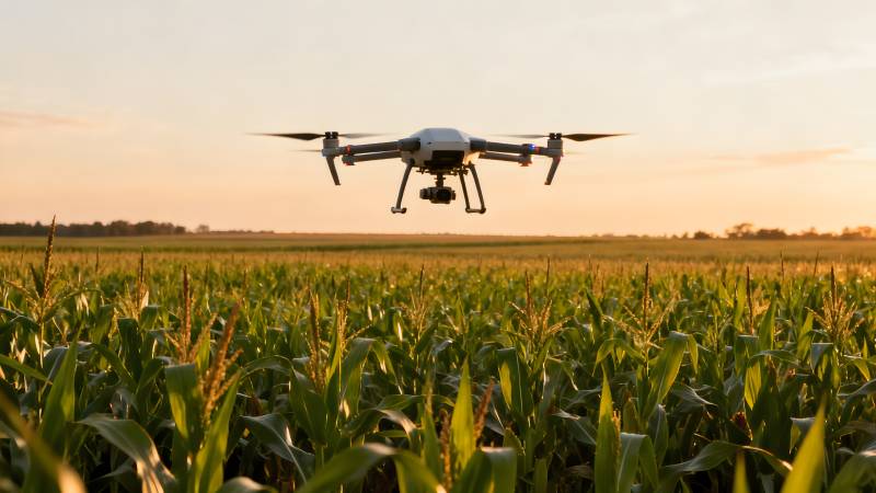 无人机巡田图片