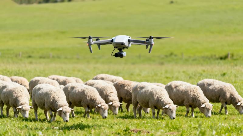 无人机牧羊图片