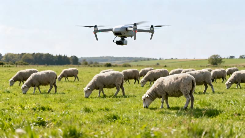 无人机牧羊图片