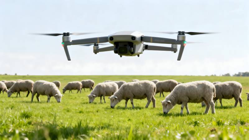 无人机牧羊场景图片