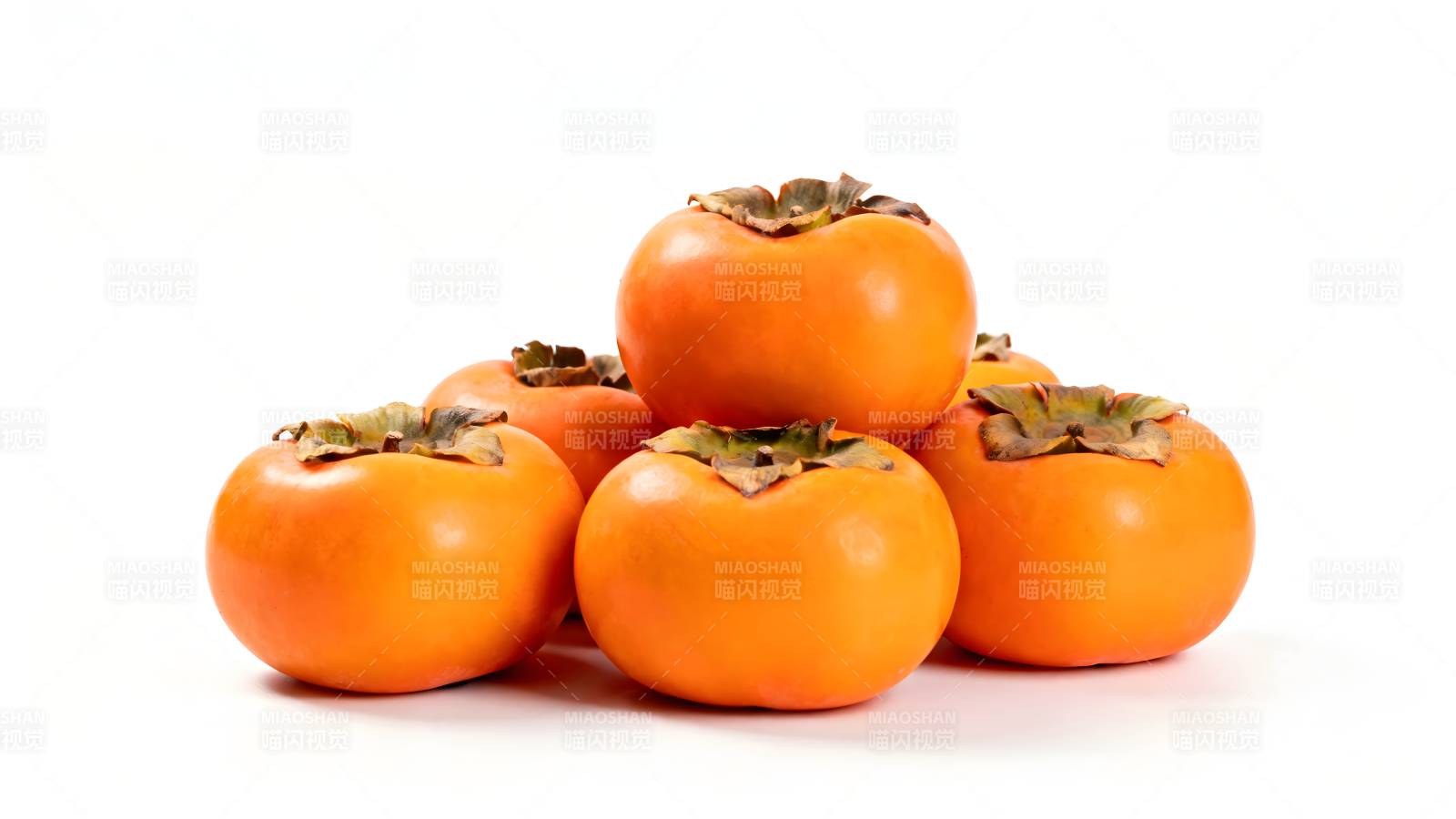 橙色柿子堆叠图图片