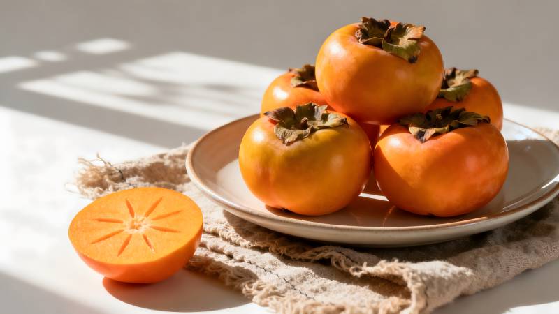 柿子堆叠静物图图片