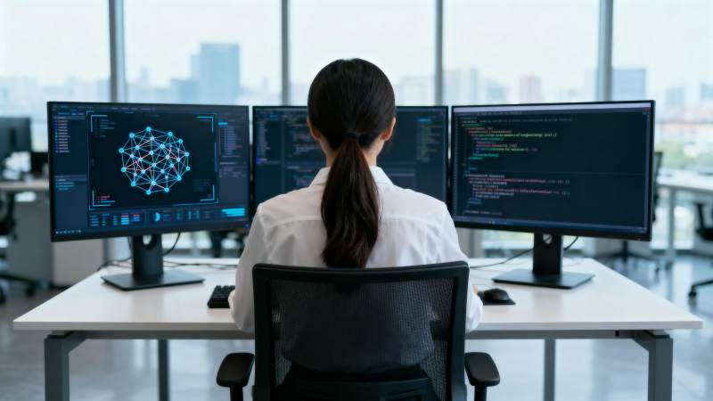 程序员专注工作图片