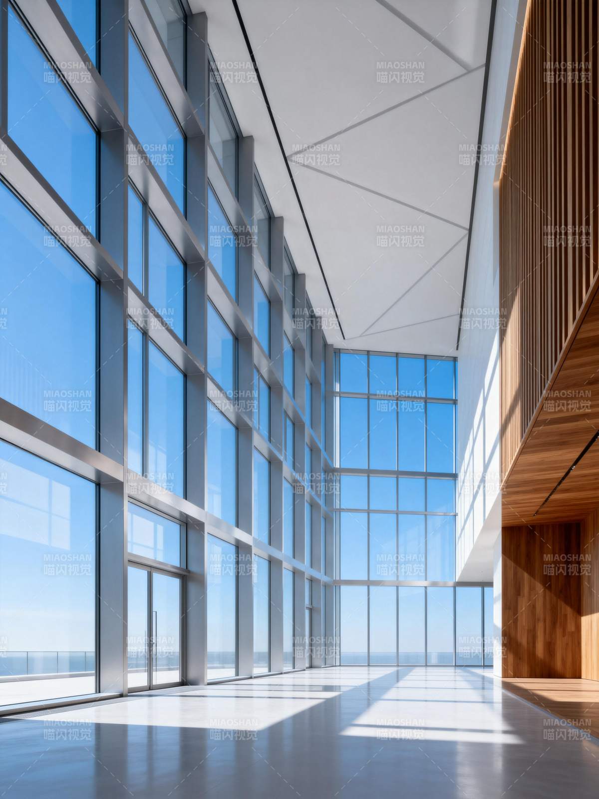 现代建筑光影走廊图片