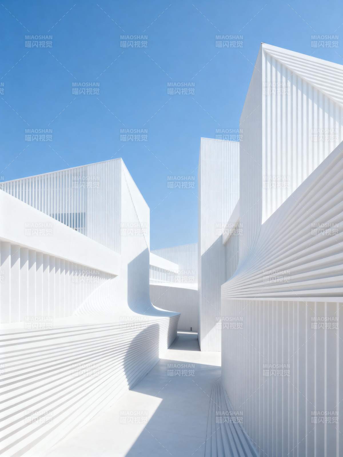 白色建筑群图片