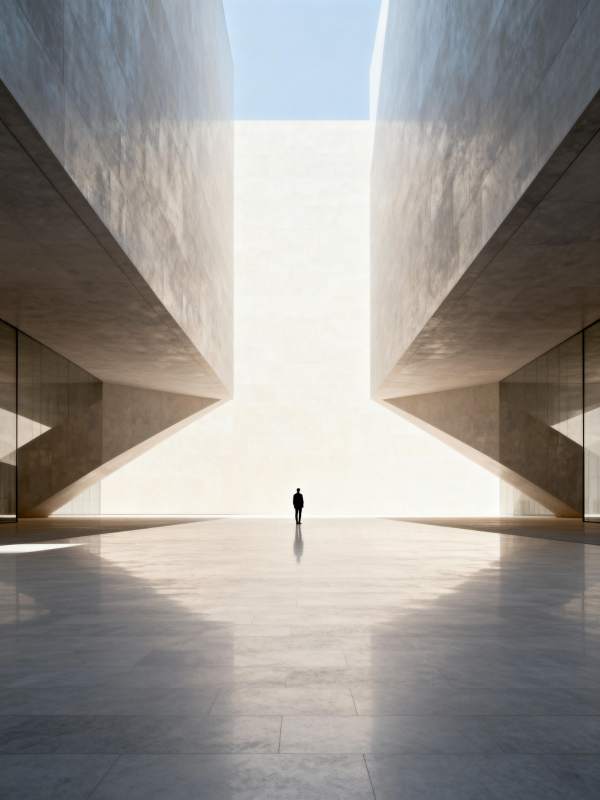 光影中的孤独行者图片