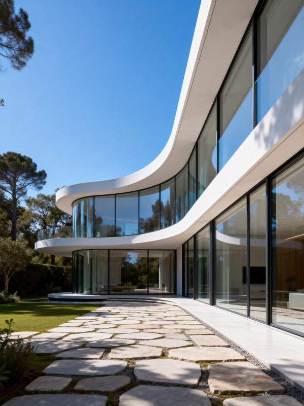 现代曲面玻璃豪宅图片