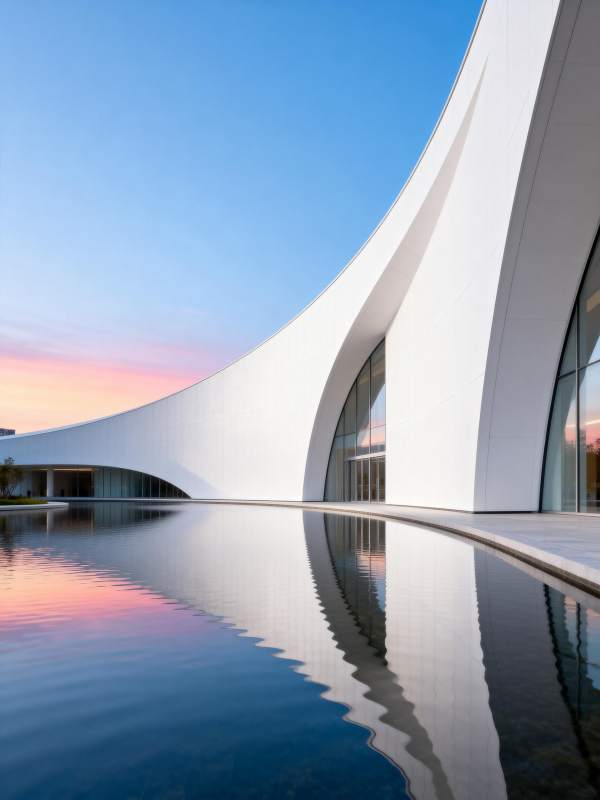 流线建筑映水天图片