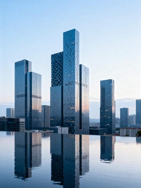 现代都市天际线图片