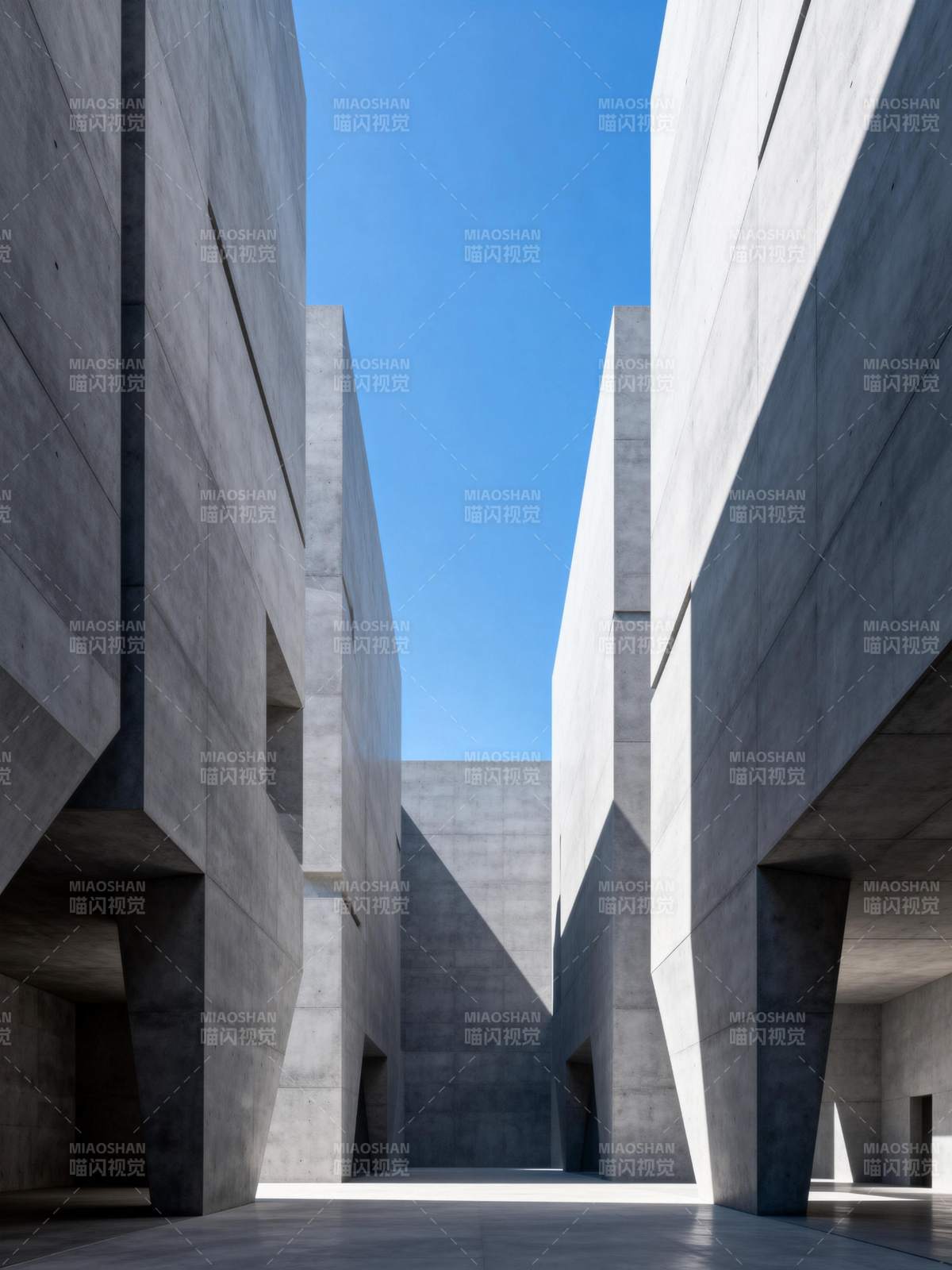 混凝土建筑的几何之美图片