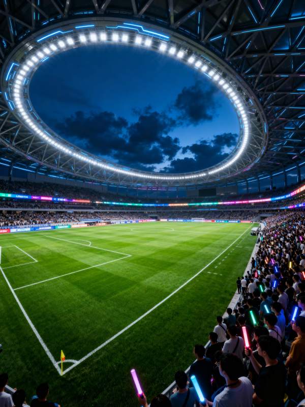 夜幕下的足球盛宴图片