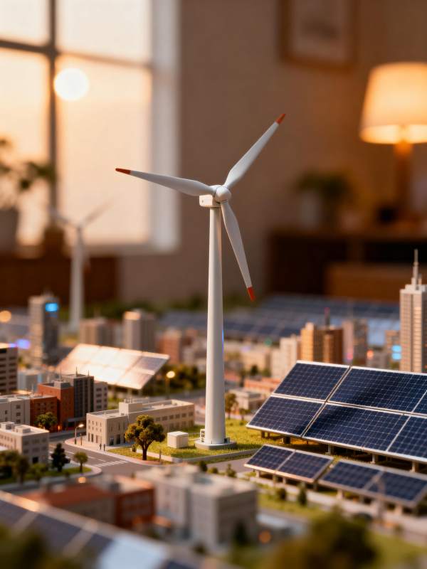 绿色能源城市模型图片