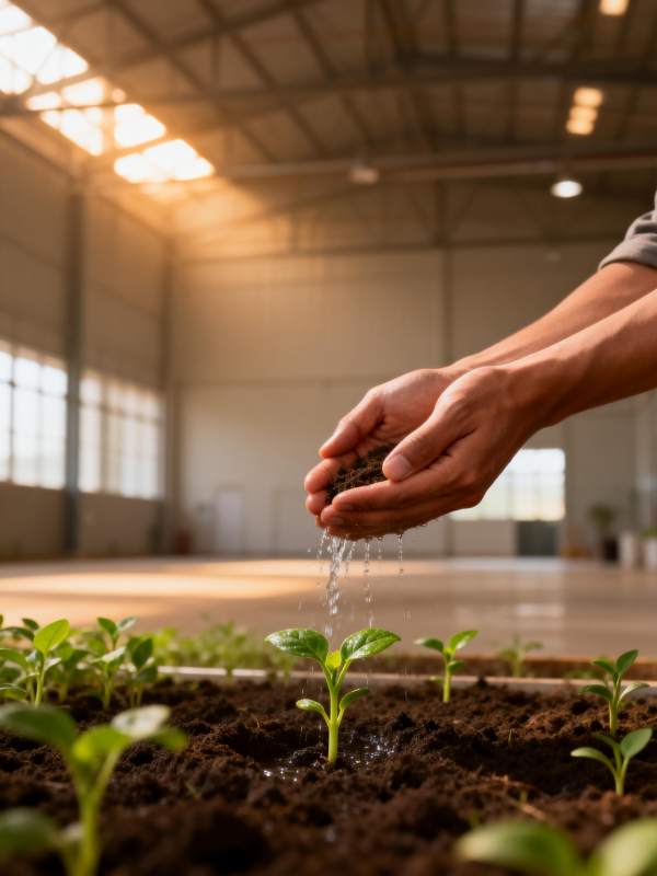 温室育苗 手洒希望图片