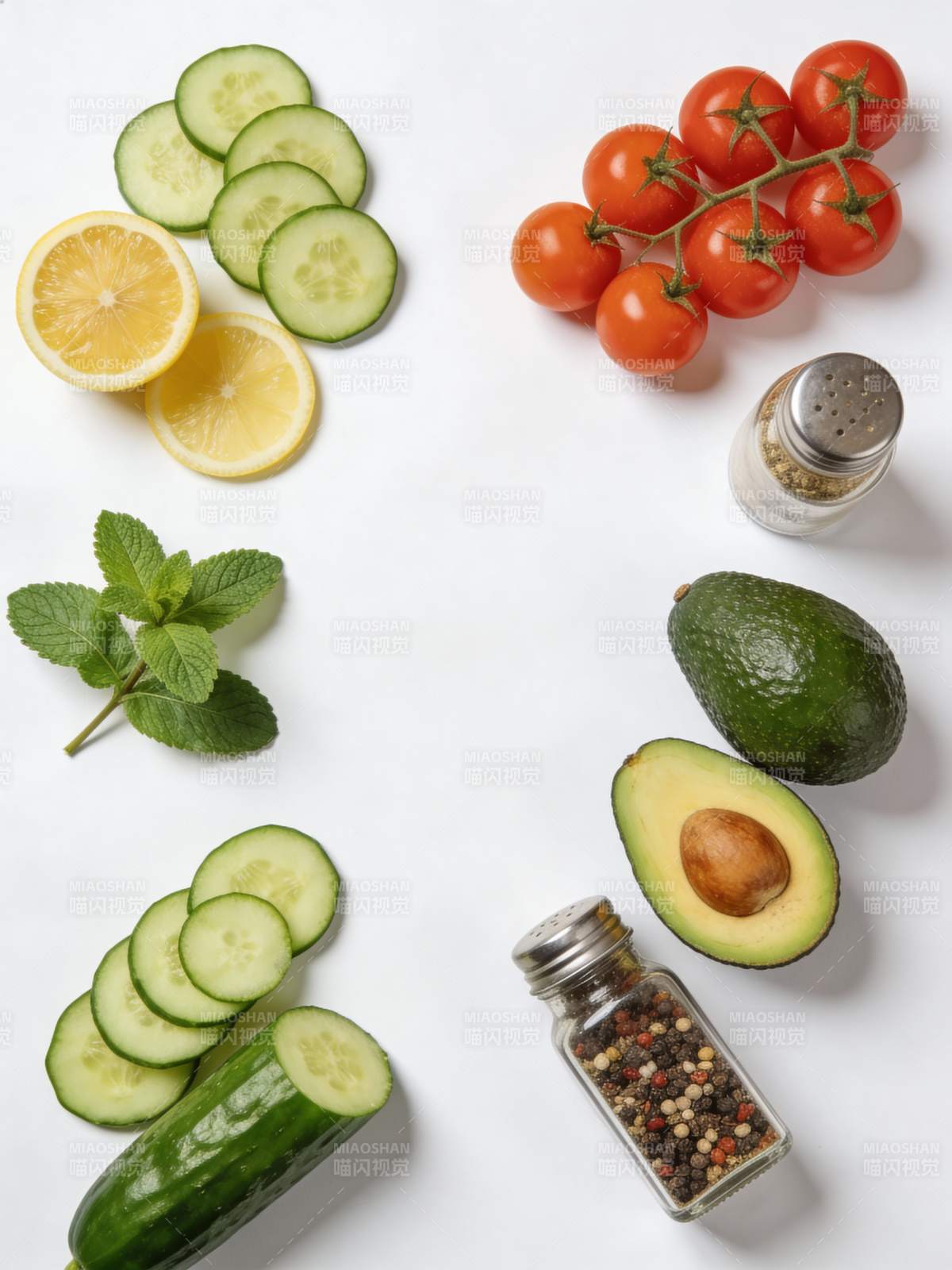 清新蔬果拼盘图片