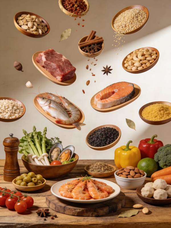 食材纷飞 美味汇聚图片