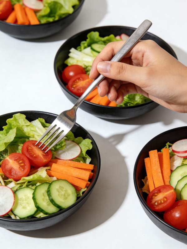 新鲜蔬菜沙拉碗图片