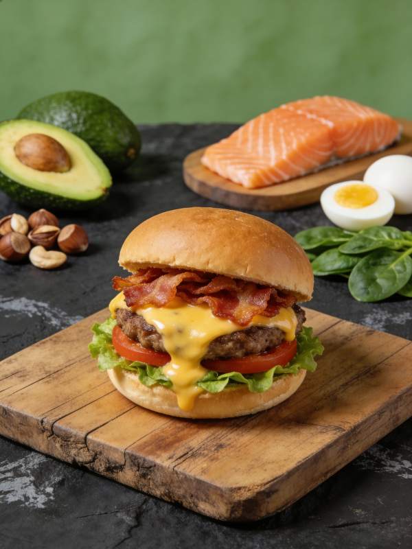 美味汉堡配食材图片