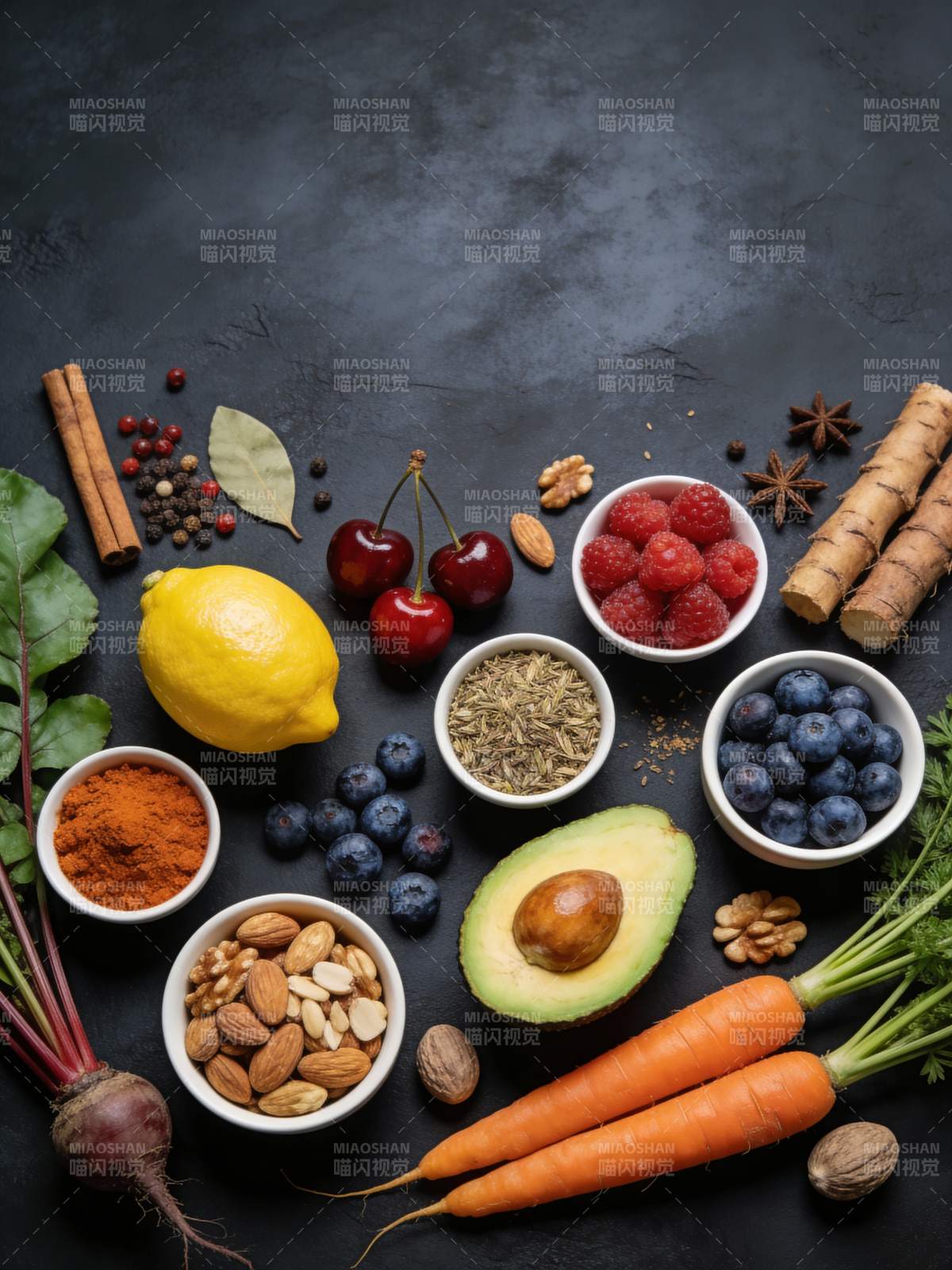 健康食材拼盘图片