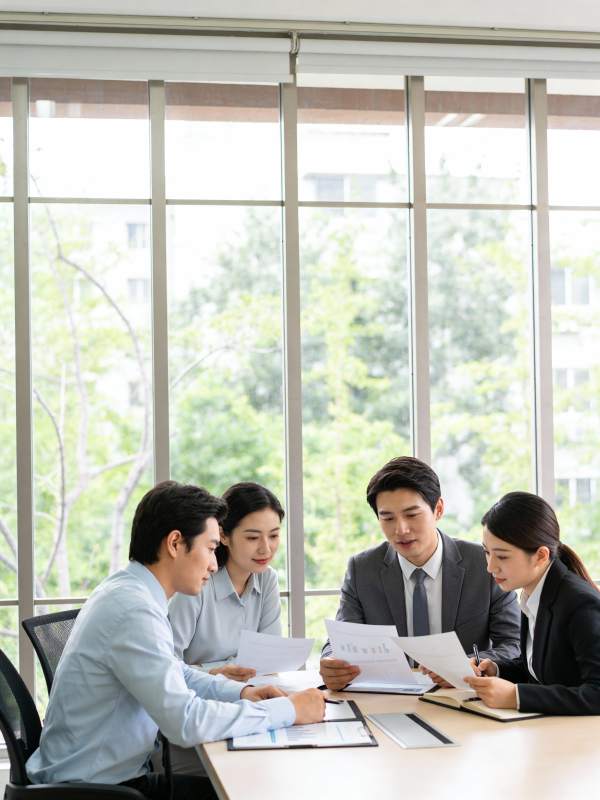 商务会议讨论中图片