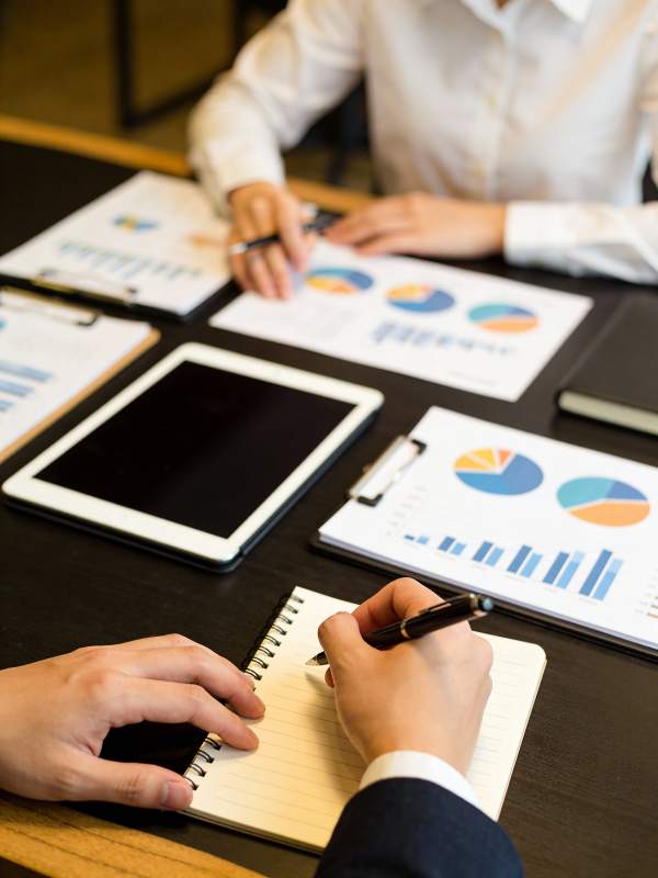 商务会议讨论图表图片