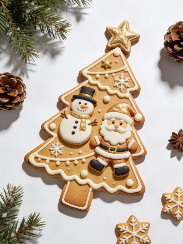 圣诞姜饼树图片