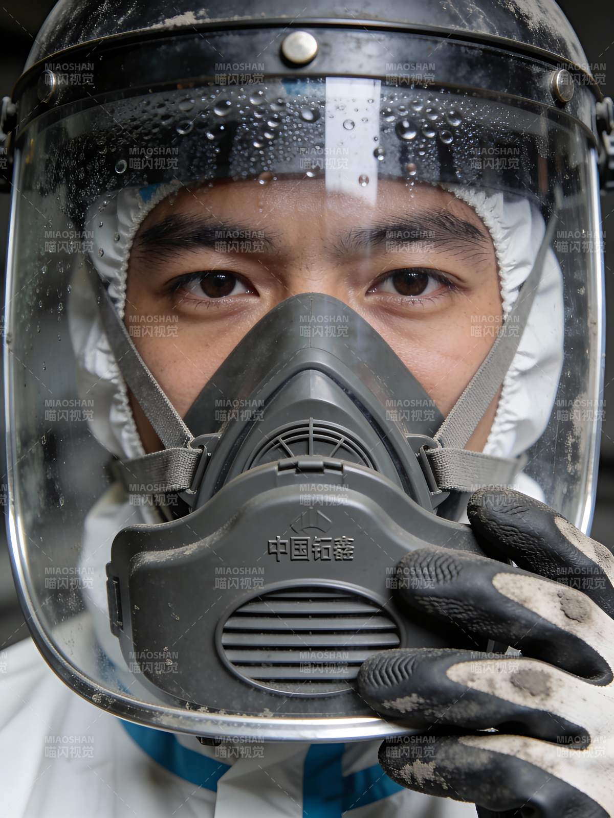 防护中的工作者图片