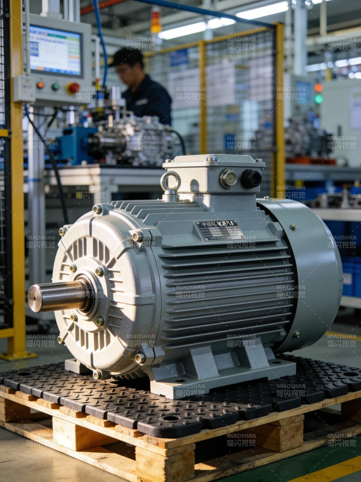 工业电机生产现场图片