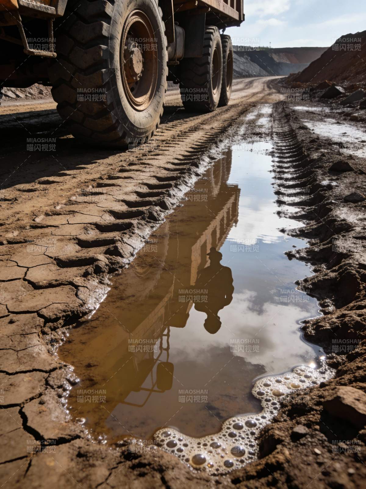 泥泞中的倒影图片