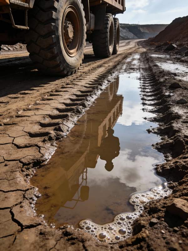 泥泞中的倒影图片