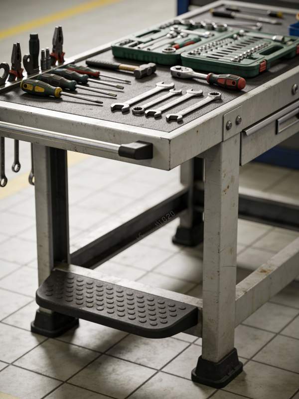 工具台上的整齐工具图片