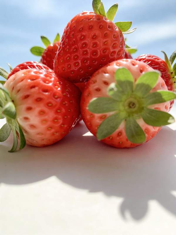 鲜红草莓堆叠图片