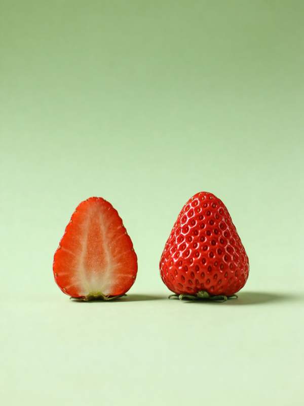 草莓切面对比图片