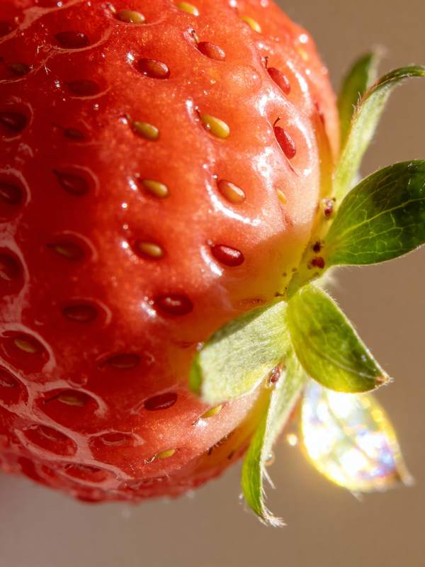 鲜红草莓特写图片