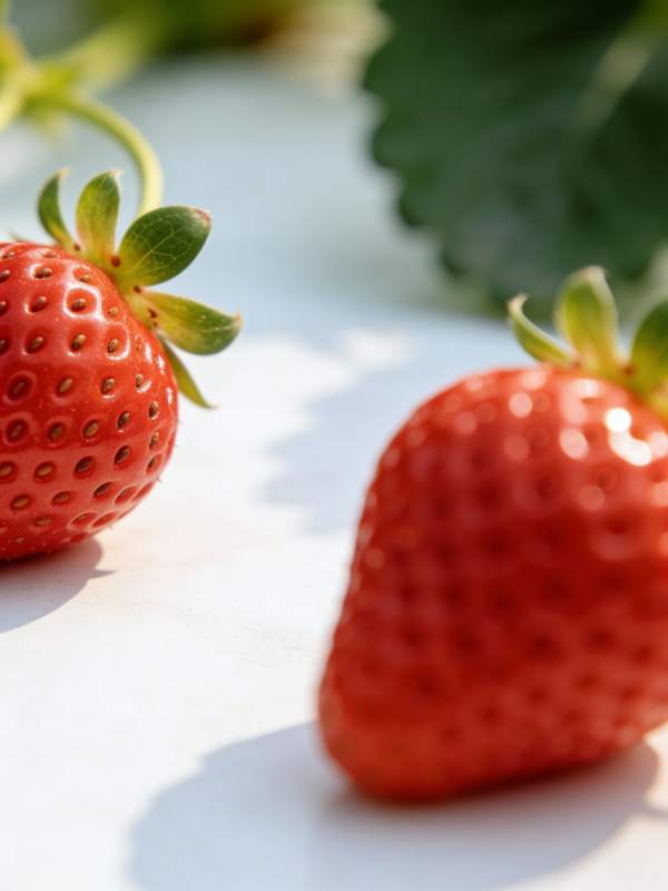 鲜红草莓特写图片