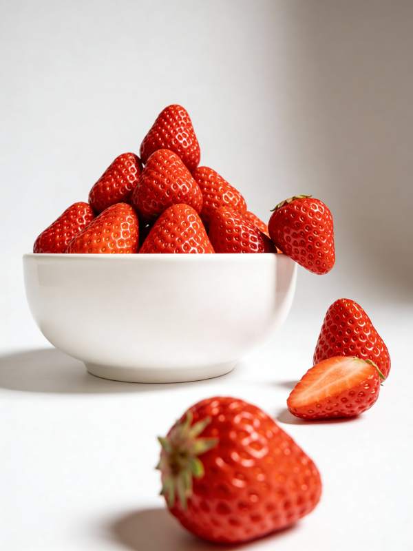 鲜红草莓满碗溢图片