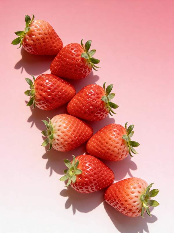 草莓排列艺术图片